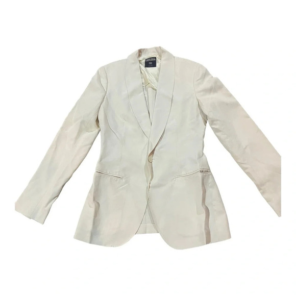 Jean Paul Gaultier Jackets & Blazers - Jean Paul Gaultier Femme Silk Blend Blazer Ecru Sz 6